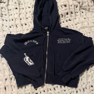 SHE Darc Sport Cropped Full Zip Hoodie